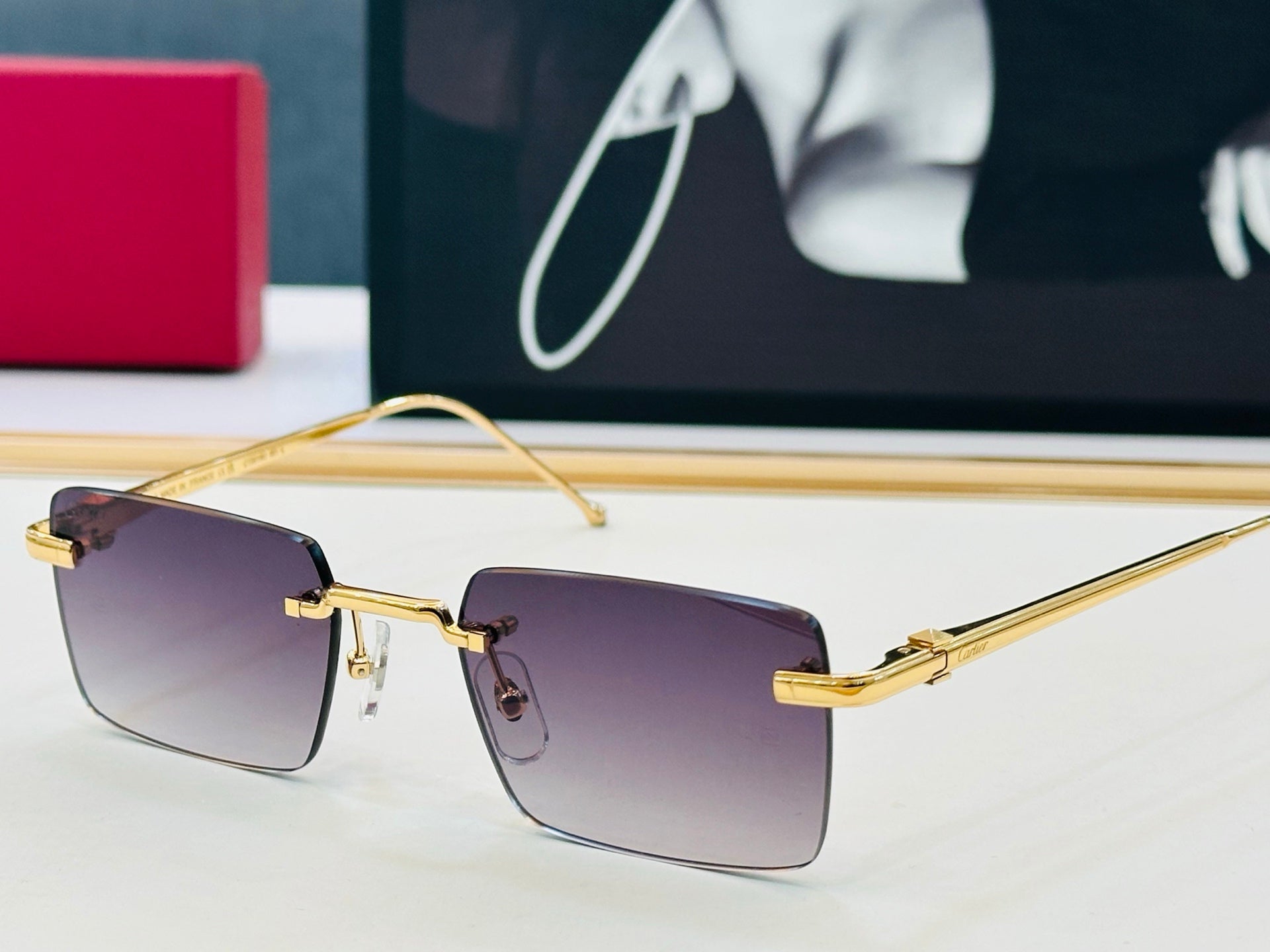 Cartier CT0019O Fashion Black Lens Sunglasses for Men & Women