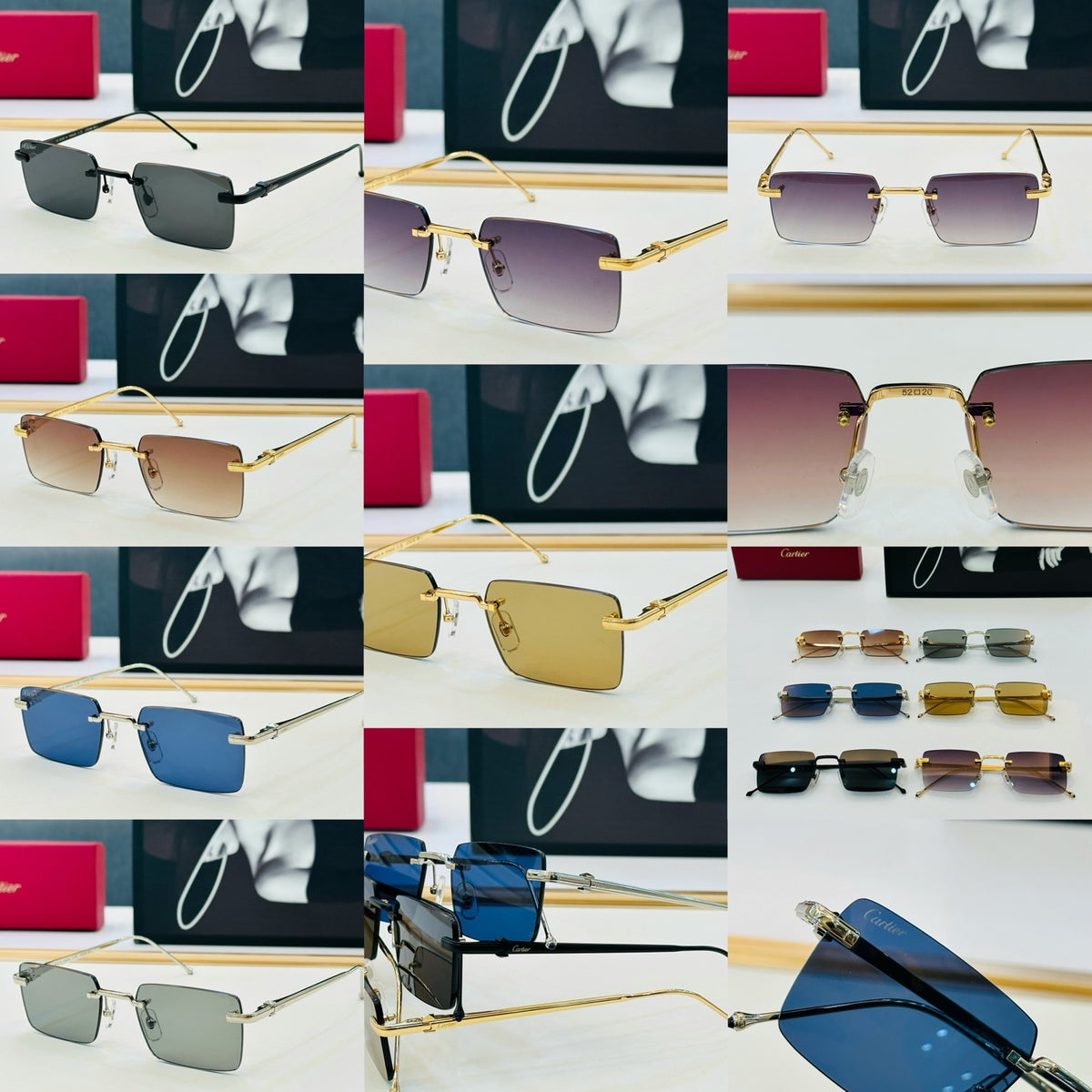 Cartier CT0019O Fashion Black Lens Sunglasses for Men & Women - detail image 5
