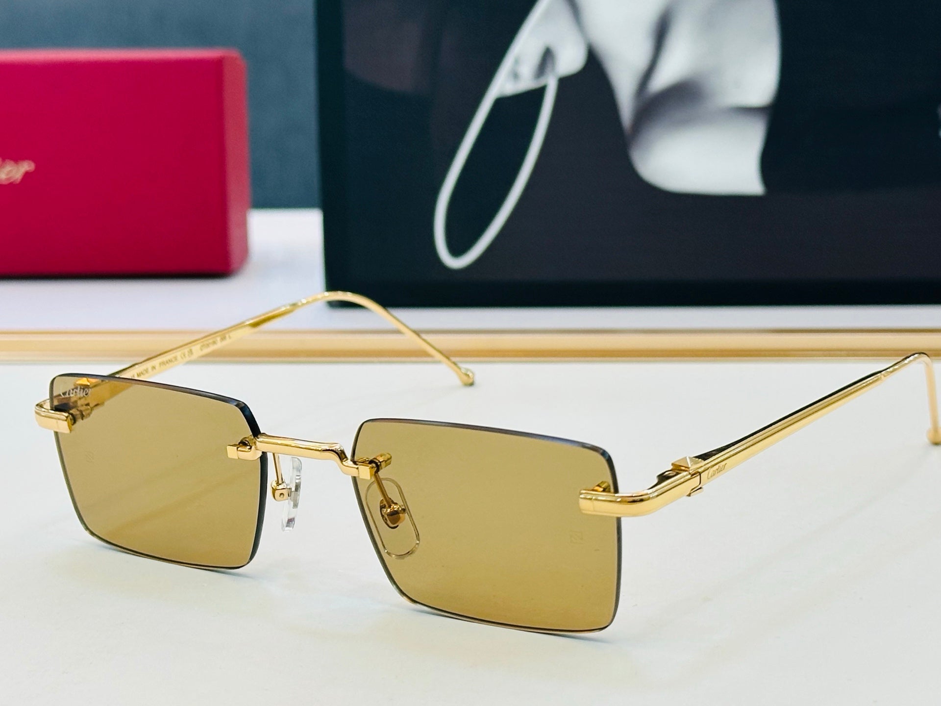 Cartier CT0019O Fashion Black Lens Sunglasses for Men & Women - detail image 2