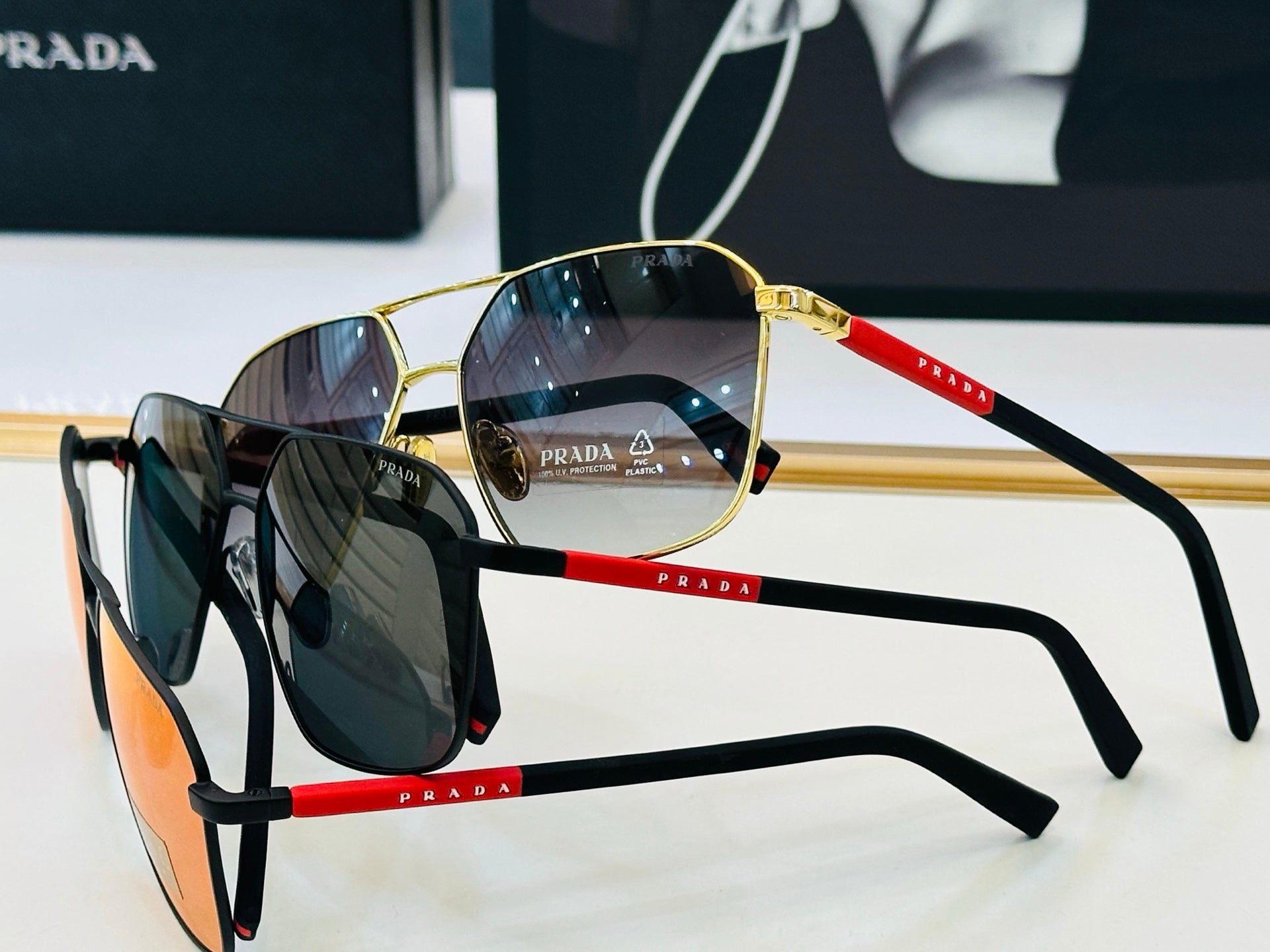 Prada Fashion Gray Lens Sunglasses for Men & Women - 382719 - detail image 3