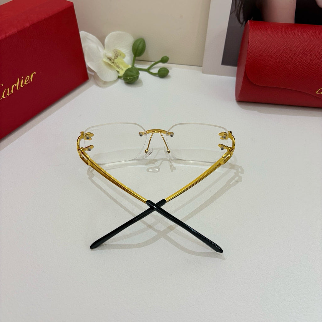 Cartier Fashion Orange Lens Sunglasses for Men & Women - 382768