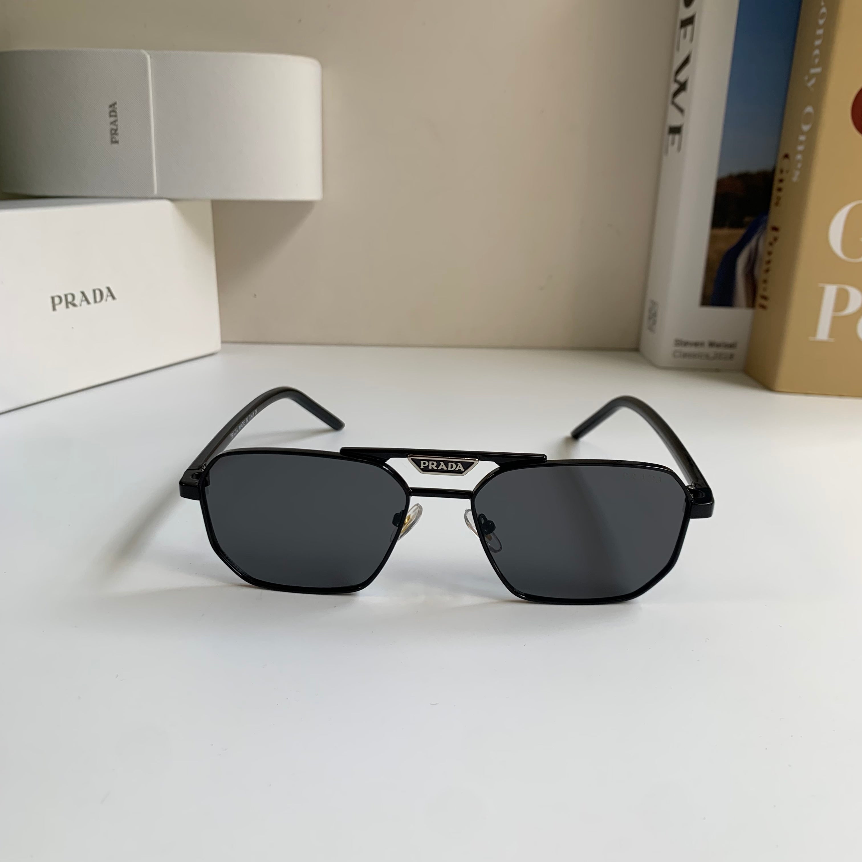 Prada Metal Fashion Silver Lens Sunglasses for Men & Women - 487106 - detail image 3