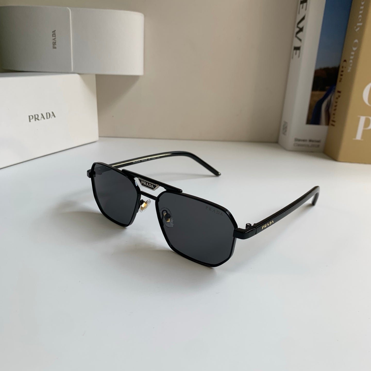 Prada Metal Fashion Silver Lens Sunglasses for Men & Women - 487106 - detail image 2
