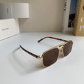 Prada Metal Fashion Brown Lens Sunglasses for Men & Women
