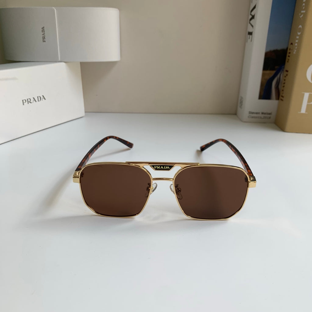 Prada Metal Fashion Brown Lens Sunglasses for Men & Women - detail image 5