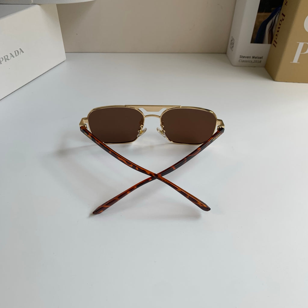 Prada Metal Fashion Brown Lens Sunglasses for Men & Women - detail image 8
