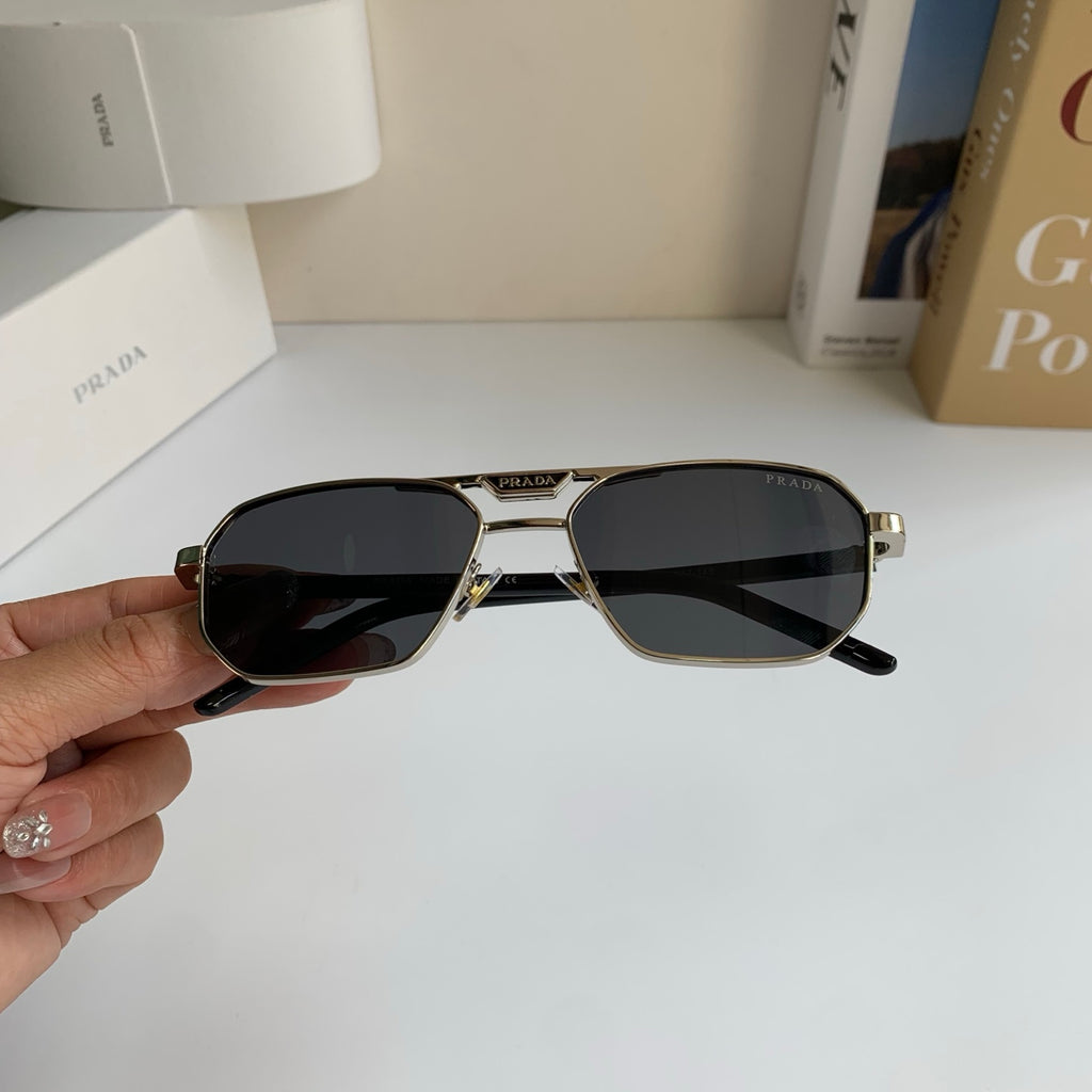 Prada Metal Fashion Silver Lens Sunglasses for Men & Women - 382596 - detail image 3