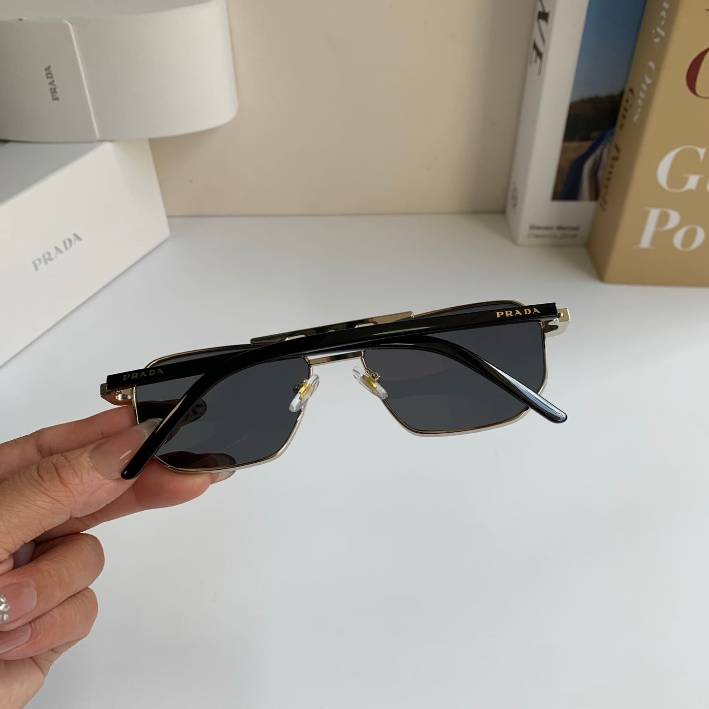 Prada Metal Fashion Silver Lens Sunglasses for Men & Women - 487108 - detail image 7