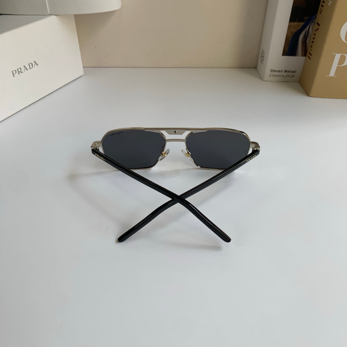 Prada Metal Fashion Silver Lens Sunglasses for Men & Women - 487108 - detail image 8