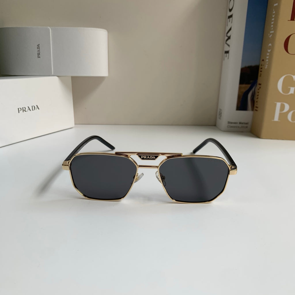 Prada Metal Fashion Silver Lens Sunglasses for Men & Women - detail image 5