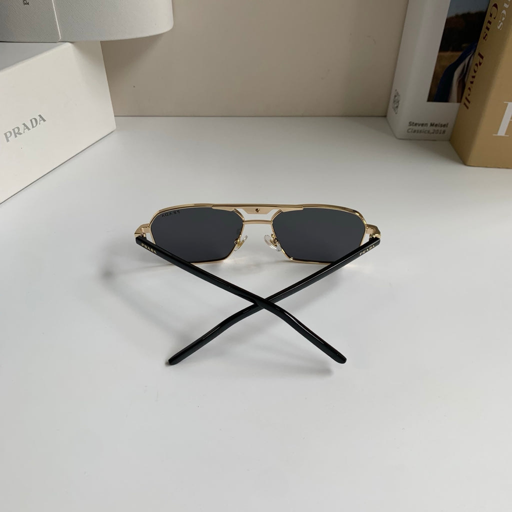 Prada Metal Fashion Silver Lens Sunglasses for Men & Women - detail image 8