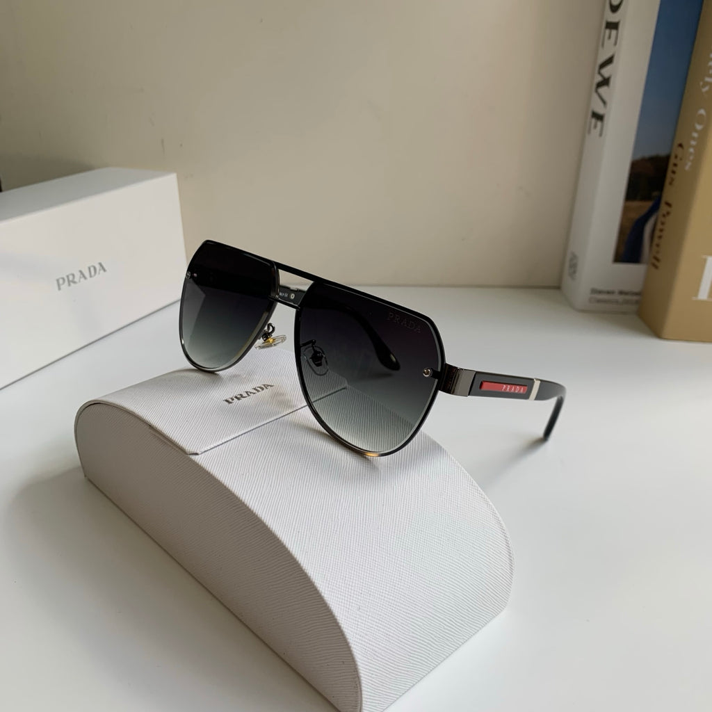 Prada Metal Aviator Silver Lens Sunglasses for Men & Women - 487131 - detail image 4