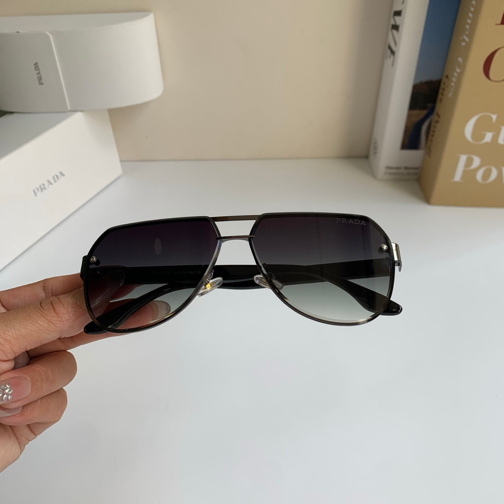 Prada Metal Aviator Silver Lens Sunglasses for Men & Women - 487131 - detail image 3