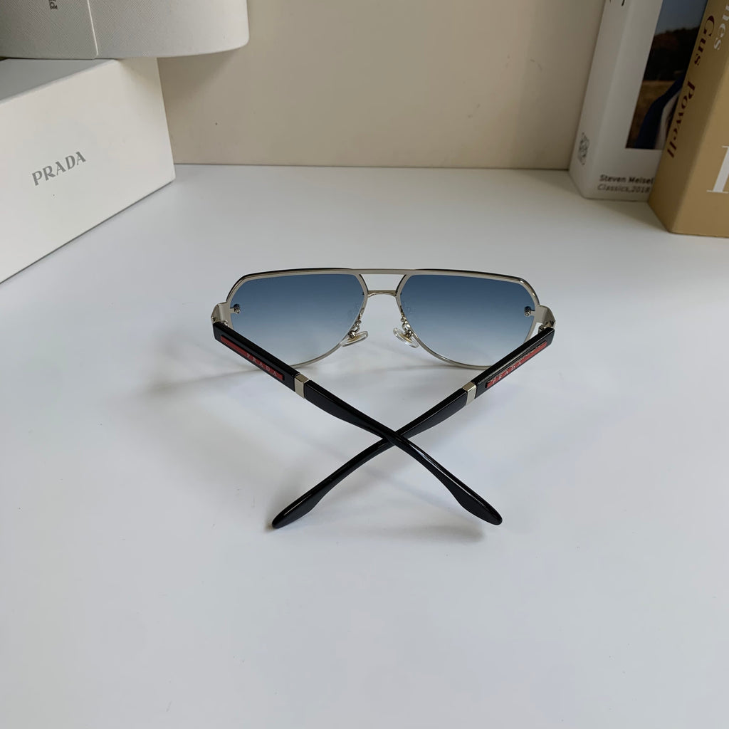 Prada Metal Aviator Silver Lens Sunglasses for Men & Women - 398881 - detail image 8