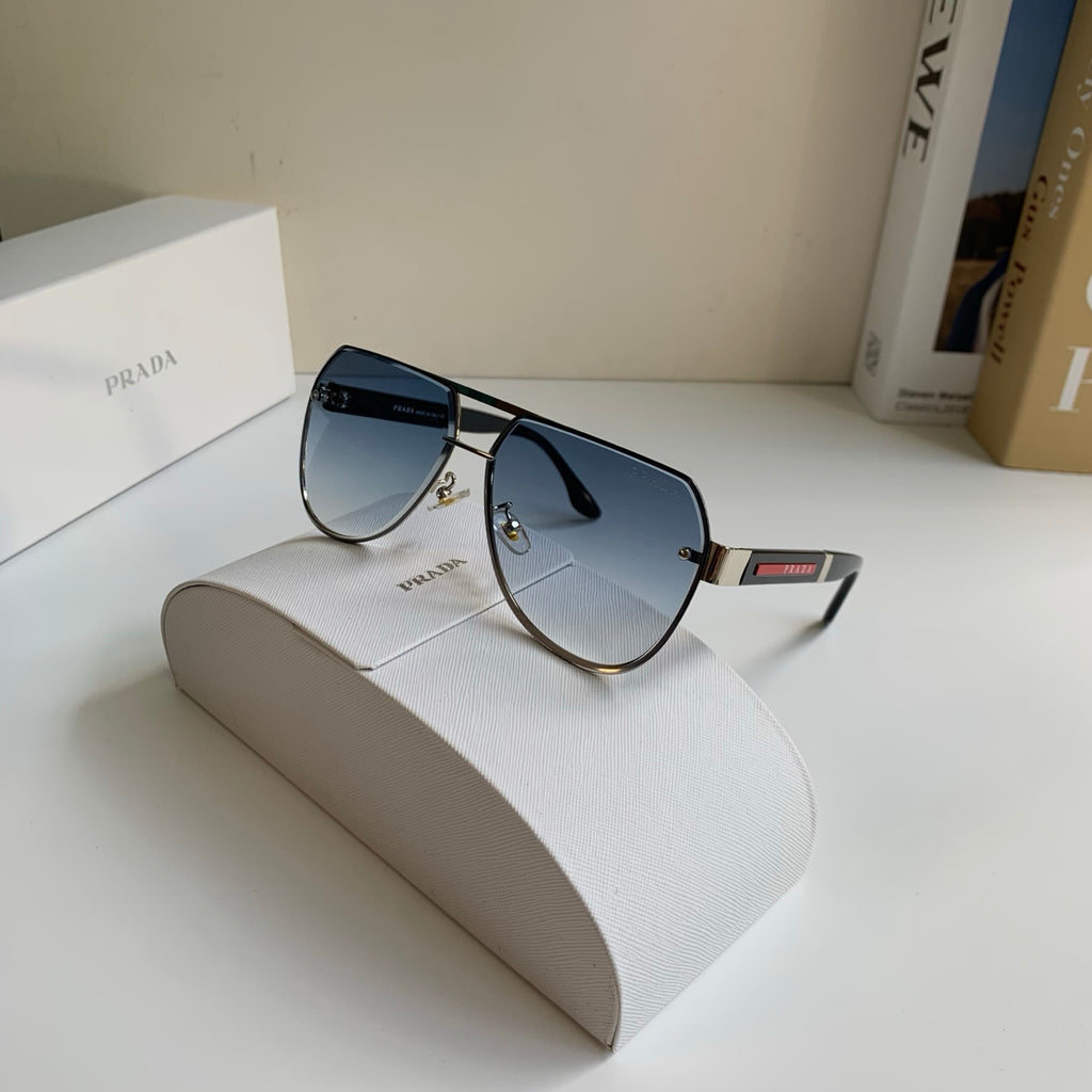 Prada Metal Aviator Silver Lens Sunglasses for Men & Women - 398881 - detail image 4