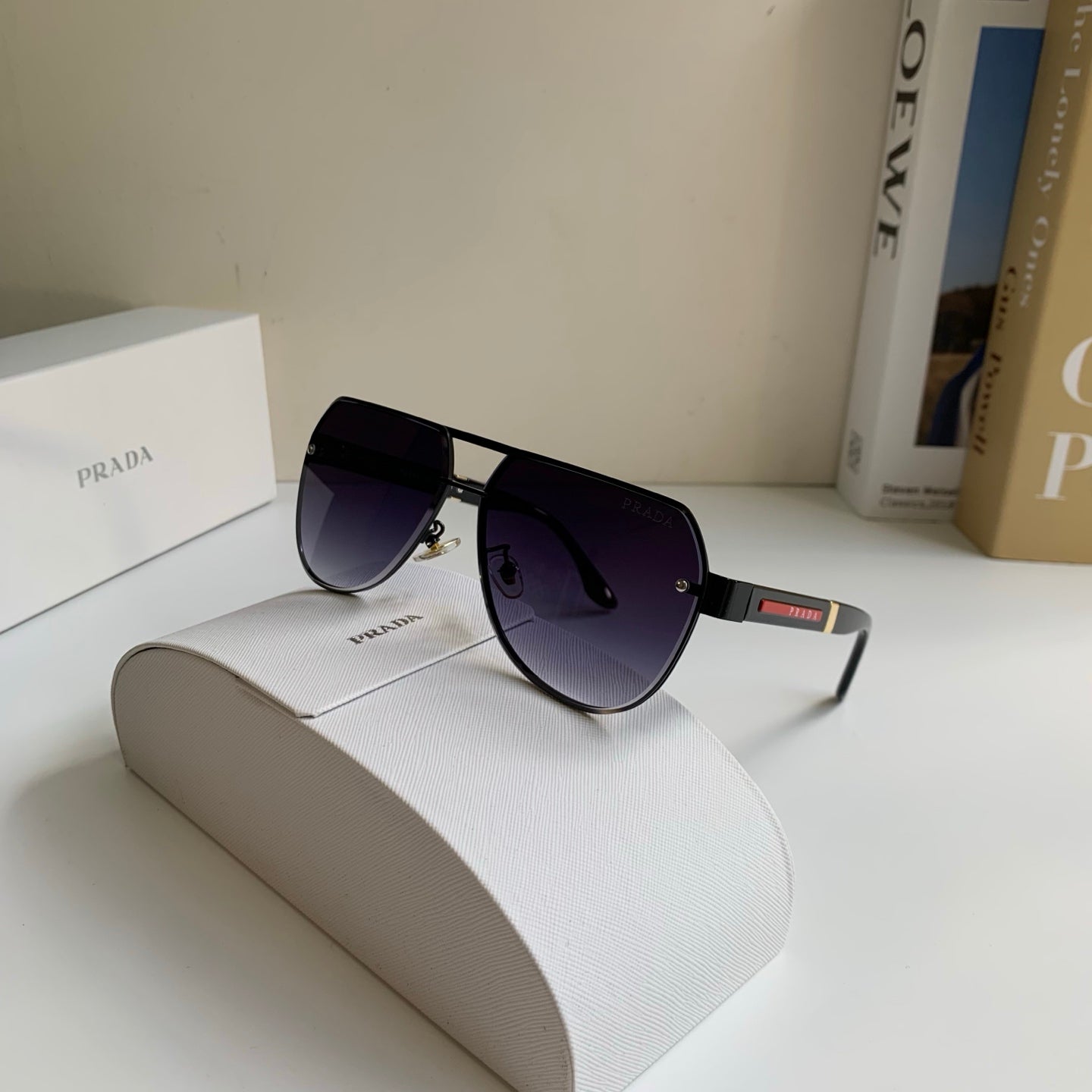 Prada Metal Aviator Silver Lens Sunglasses for Men & Women - 487133 - detail image 5