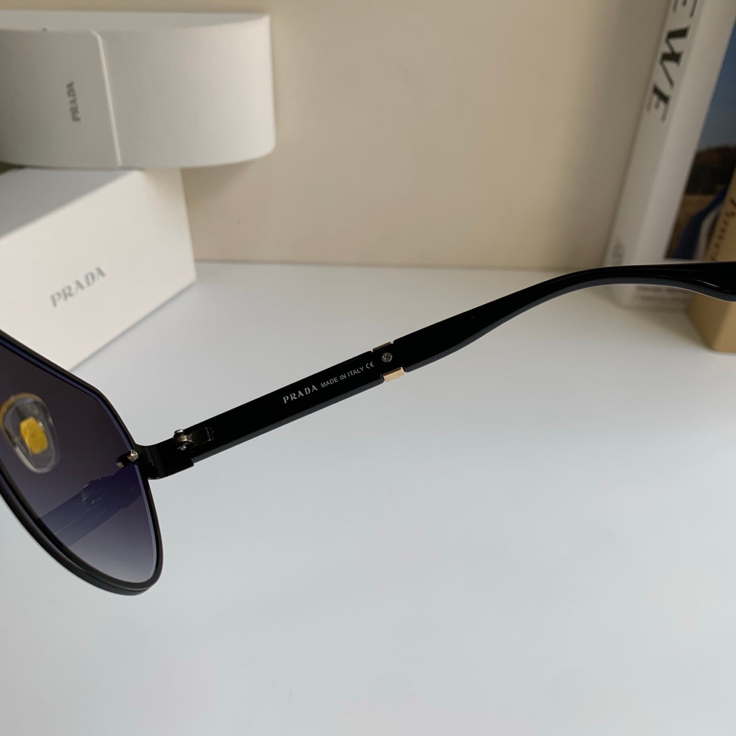 Prada Metal Aviator Silver Lens Sunglasses for Men & Women - 487133 - detail image 6