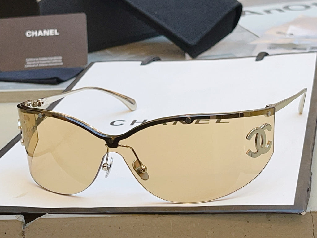 Chanel CH9582 Fashion Gold Lens Sunglasses for Men & Women