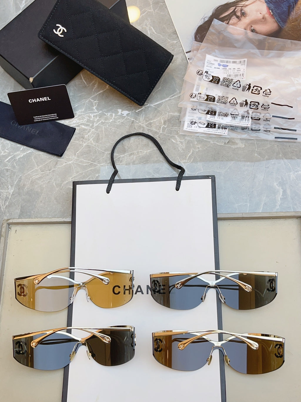 Chanel CH9582 Fashion Orange Lens Sunglasses for Men & Women - detail image 8