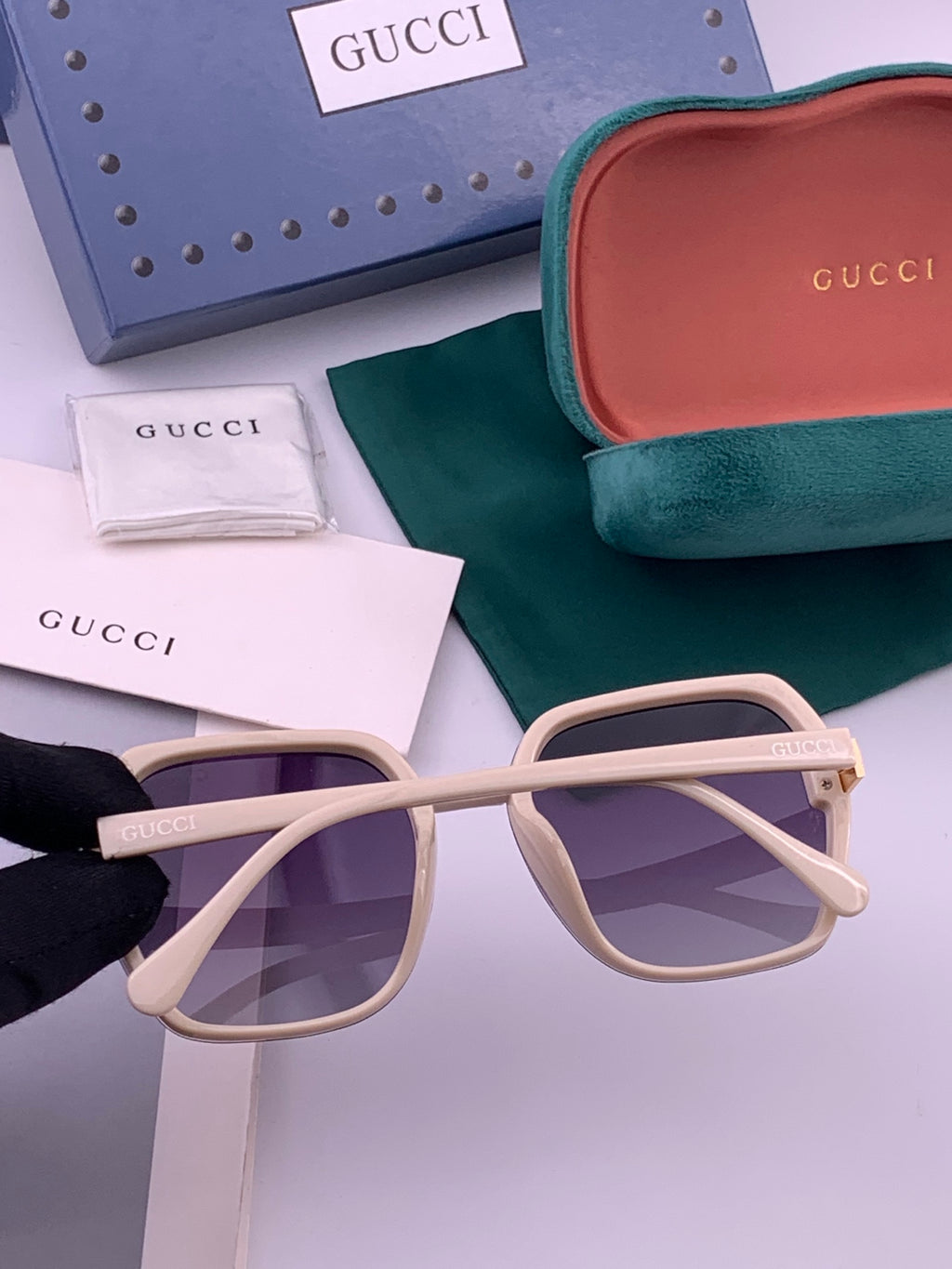 Gucci G313 Square Gold Lens Sunglasses for Men & Women - 398349 - detail image 4