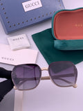 Gucci G313 Square Gold Lens Sunglasses for Men & Women - 398349