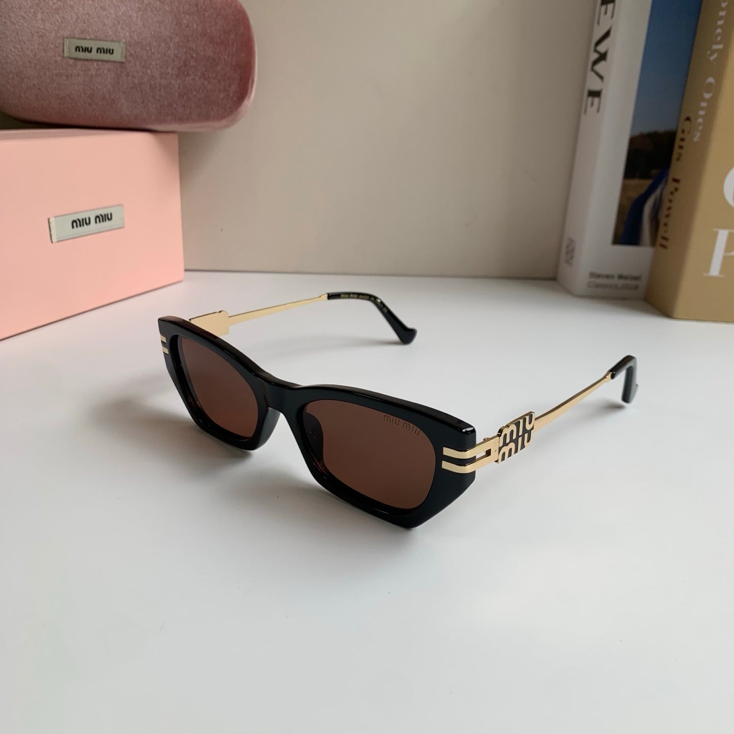 Miu Miu Cat-Eye Silver Lens Sunglasses for Men & Women - 487740 - detail image 2