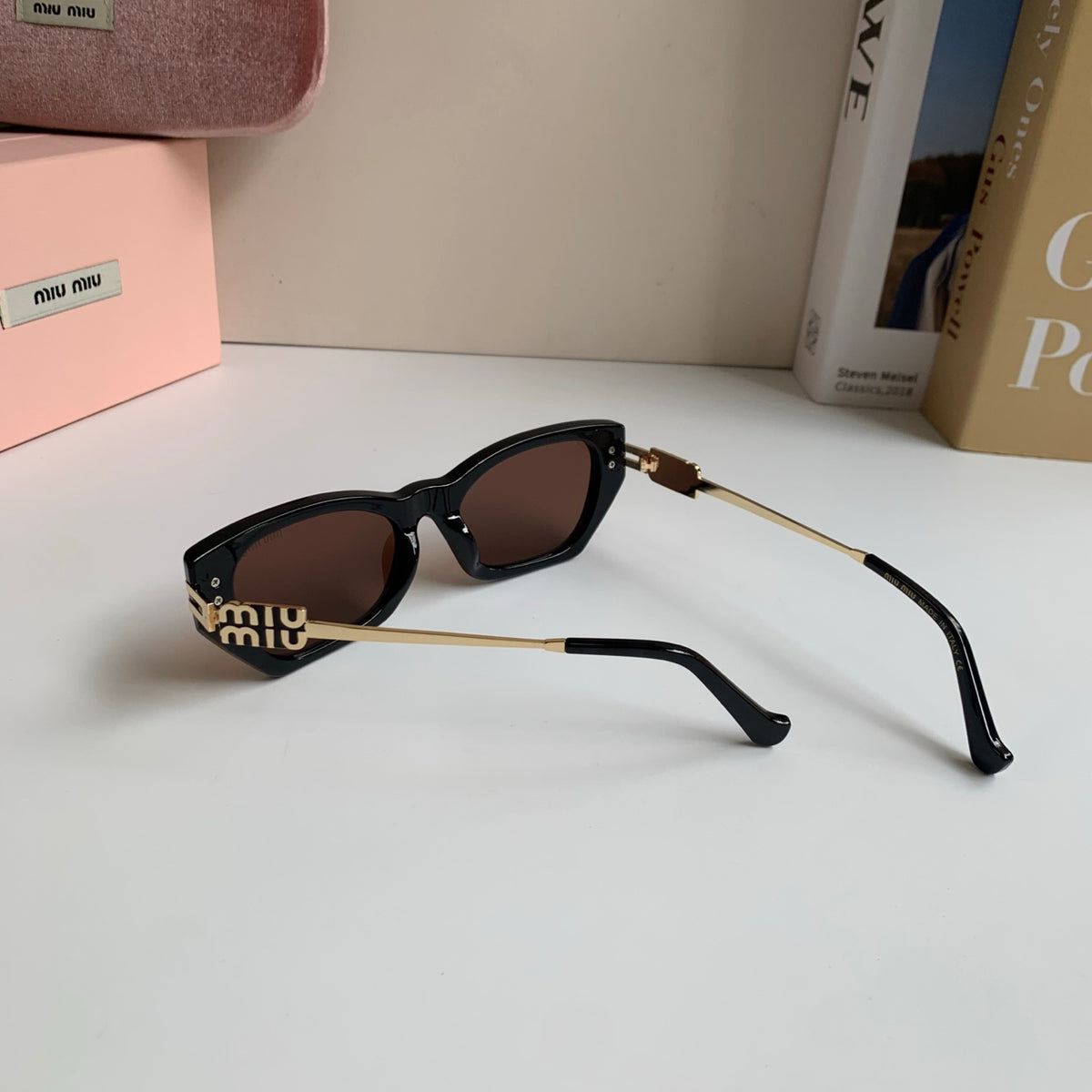 Miu Miu Cat-Eye Silver Lens Sunglasses for Men & Women - 399199 - detail image 6