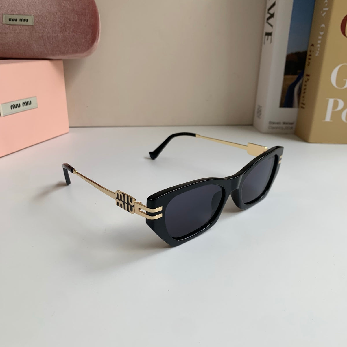 Miu Miu Cat-Eye Silver Lens Sunglasses for Men & Women - 399201