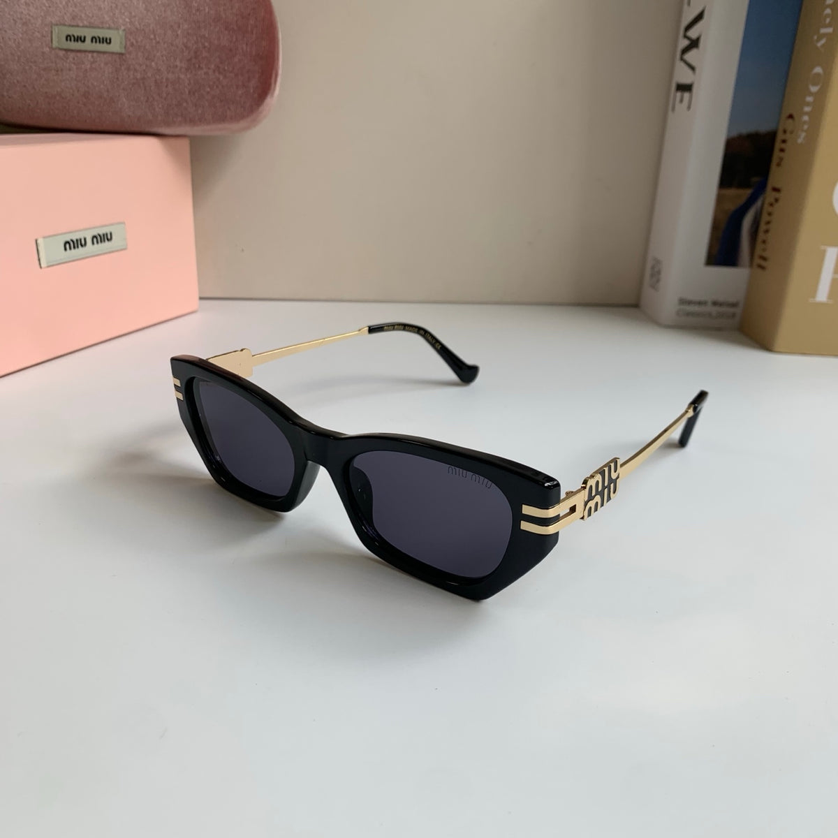 Miu Miu Cat-Eye Silver Lens Sunglasses for Men & Women - detail image 2