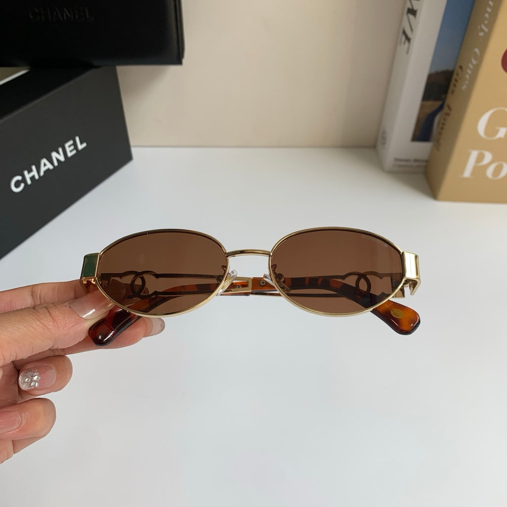 Chanel Metal Fashion Brown Lens Sunglasses for Men & Women - detail image 3
