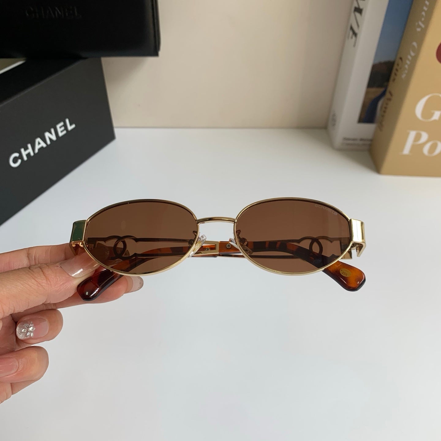 Chanel Metal Fashion Brown Lens Sunglasses for Men & Women - 398483 - detail image 3