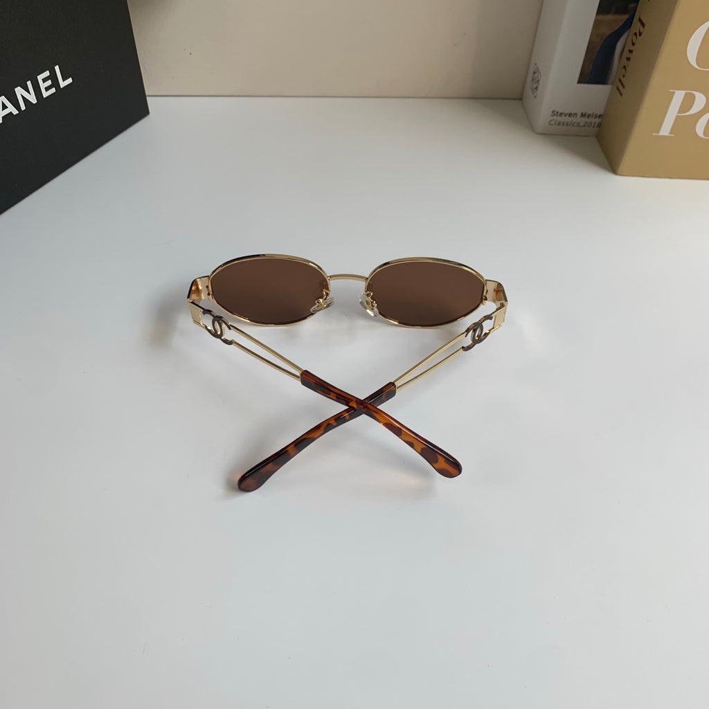 Chanel Metal Fashion Brown Lens Sunglasses for Men & Women - detail image 6