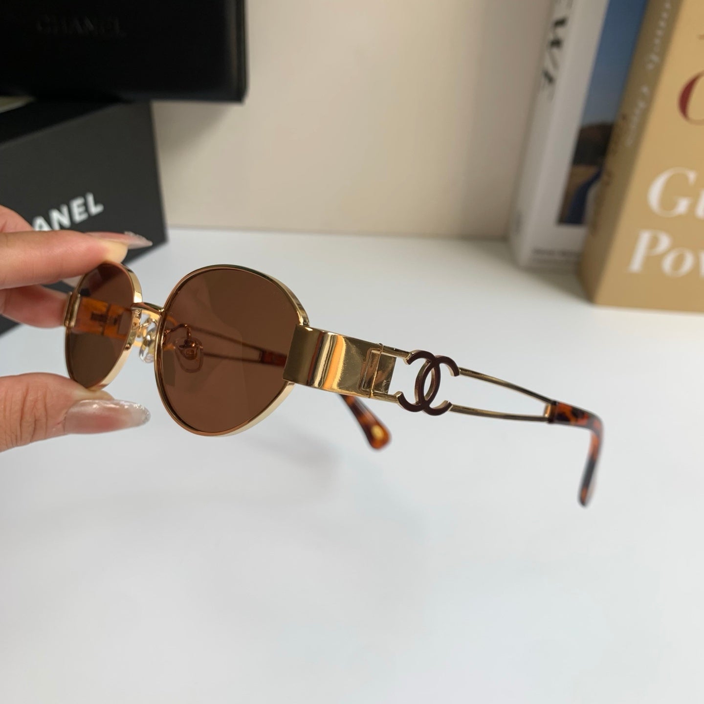 Chanel Metal Fashion Brown Lens Sunglasses for Men & Women - 398483 - detail image 7