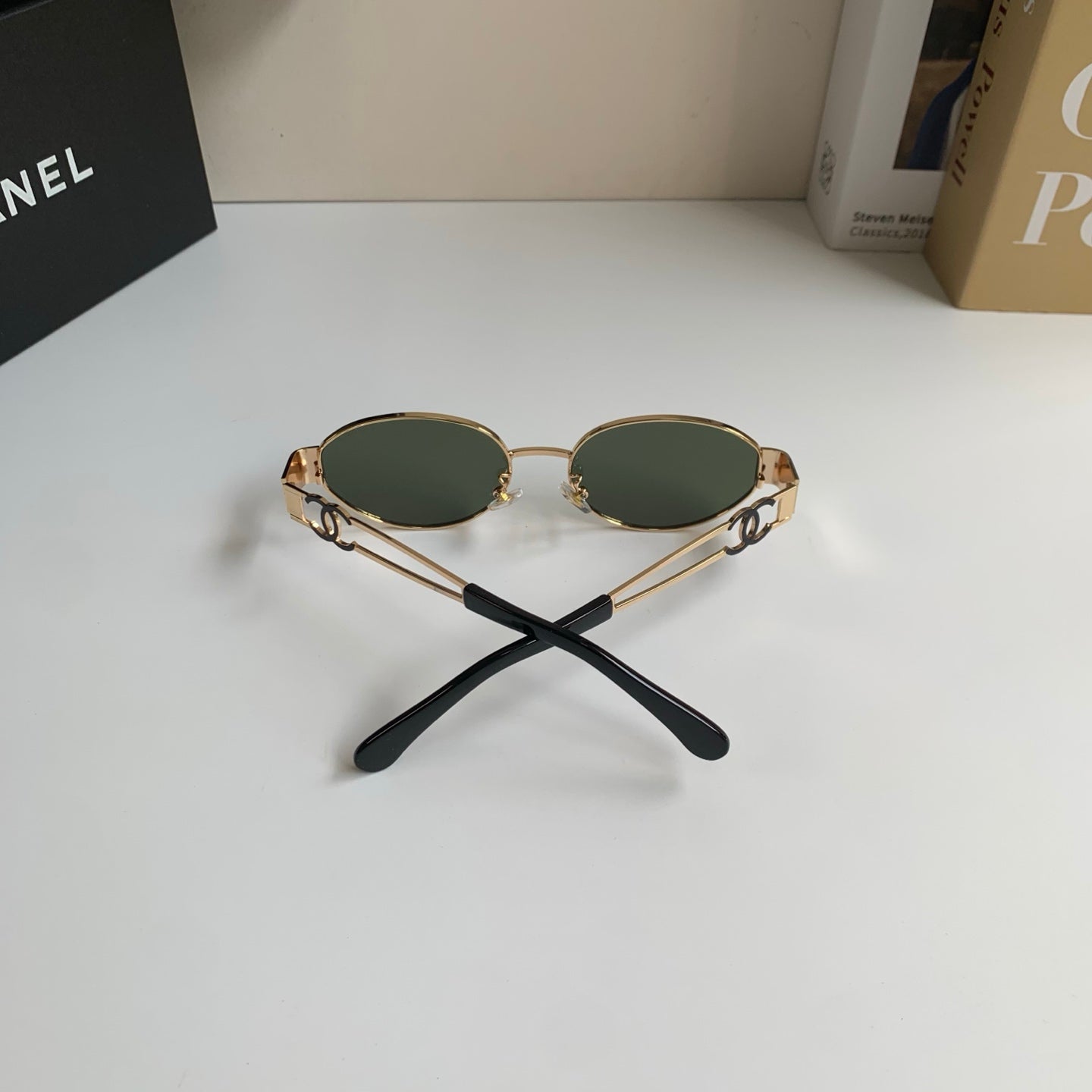 Chanel Metal Fashion Silver Lens Sunglasses for Men & Women - 398485 - detail image 8