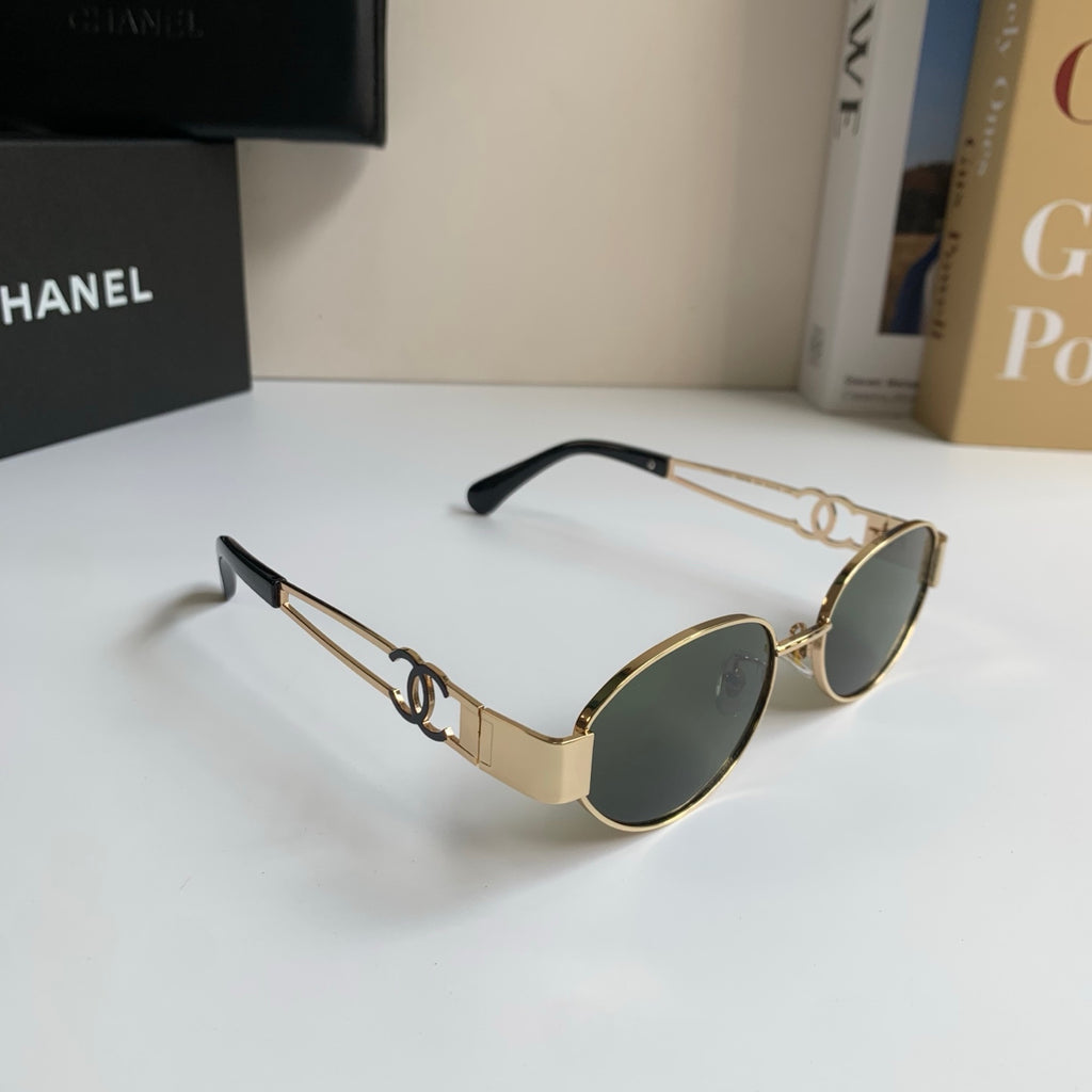 Chanel Metal Fashion Silver Lens Sunglasses for Men & Women - 398485