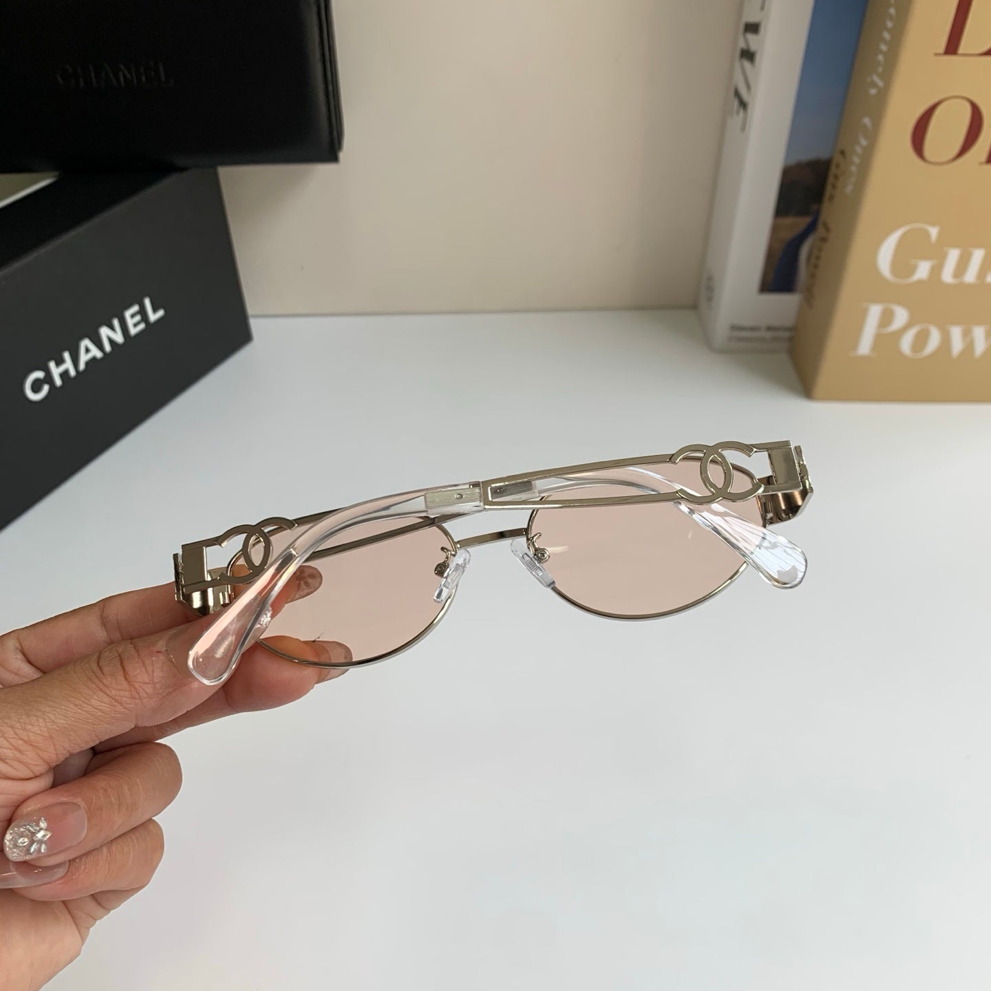 Chanel Metal Fashion Silver Lens Sunglasses for Men & Women - 398486 - detail image 7