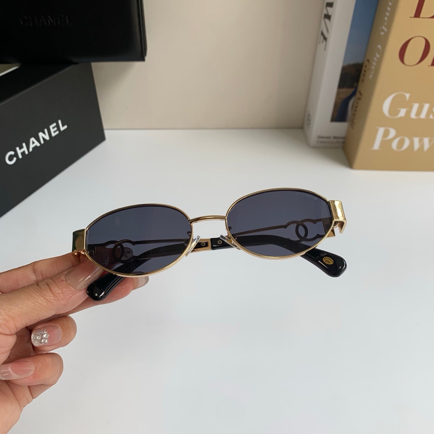 Chanel Metal Fashion Silver Lens Sunglasses for Men & Women - 398487 - detail image 3