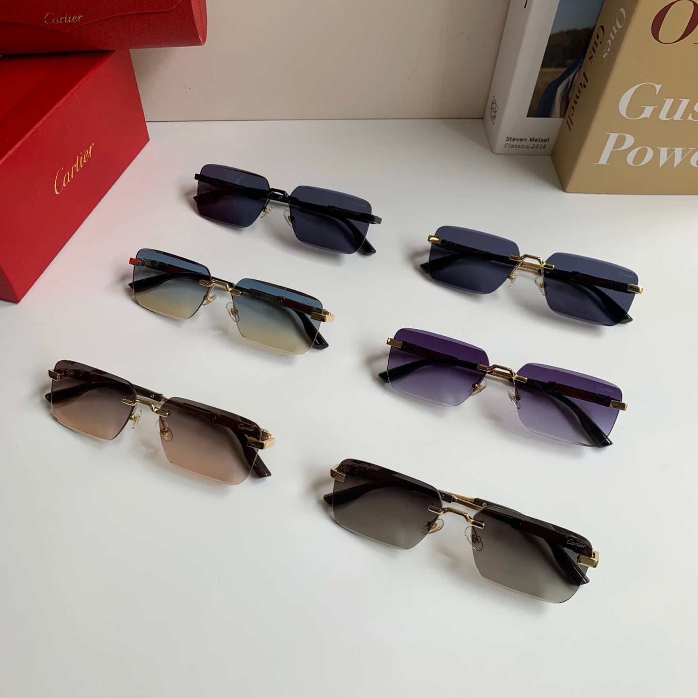Cartier Square Silver Lens Sunglasses for Men & Women - 487214 - detail image 9