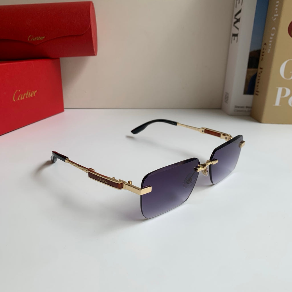 Cartier Square Silver Lens Sunglasses for Men & Women - 487210