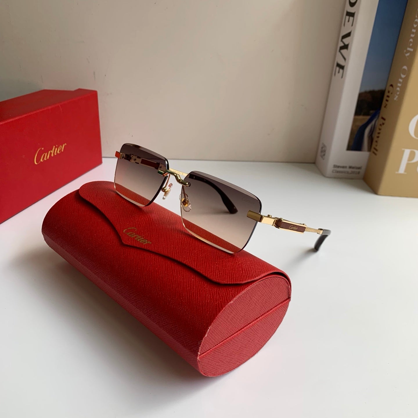Cartier Square Silver Lens Sunglasses for Men & Women - 487214 - detail image 5