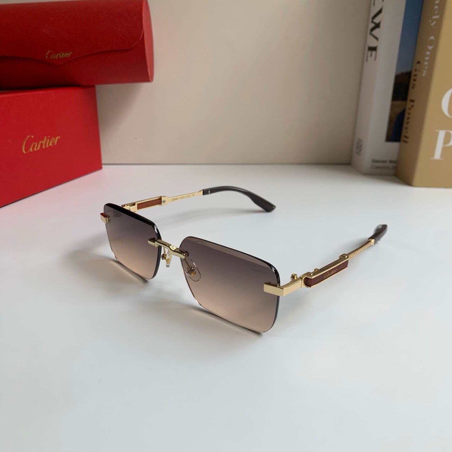 Cartier Square Silver Lens Sunglasses for Men & Women - 487214 - detail image 2