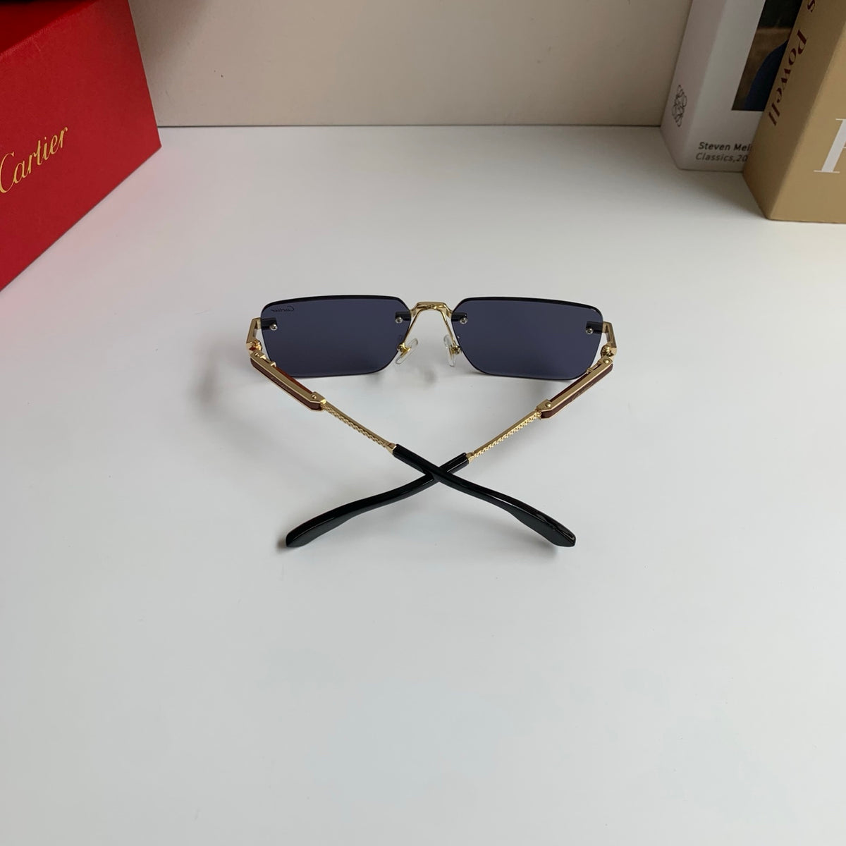 Cartier Square Silver Lens Sunglasses for Men & Women - 487215 - detail image 7