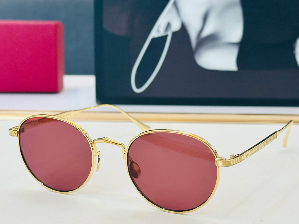 Cartier CT0626S Fashion Gold Lens Sunglasses for Men & Women - detail image 4