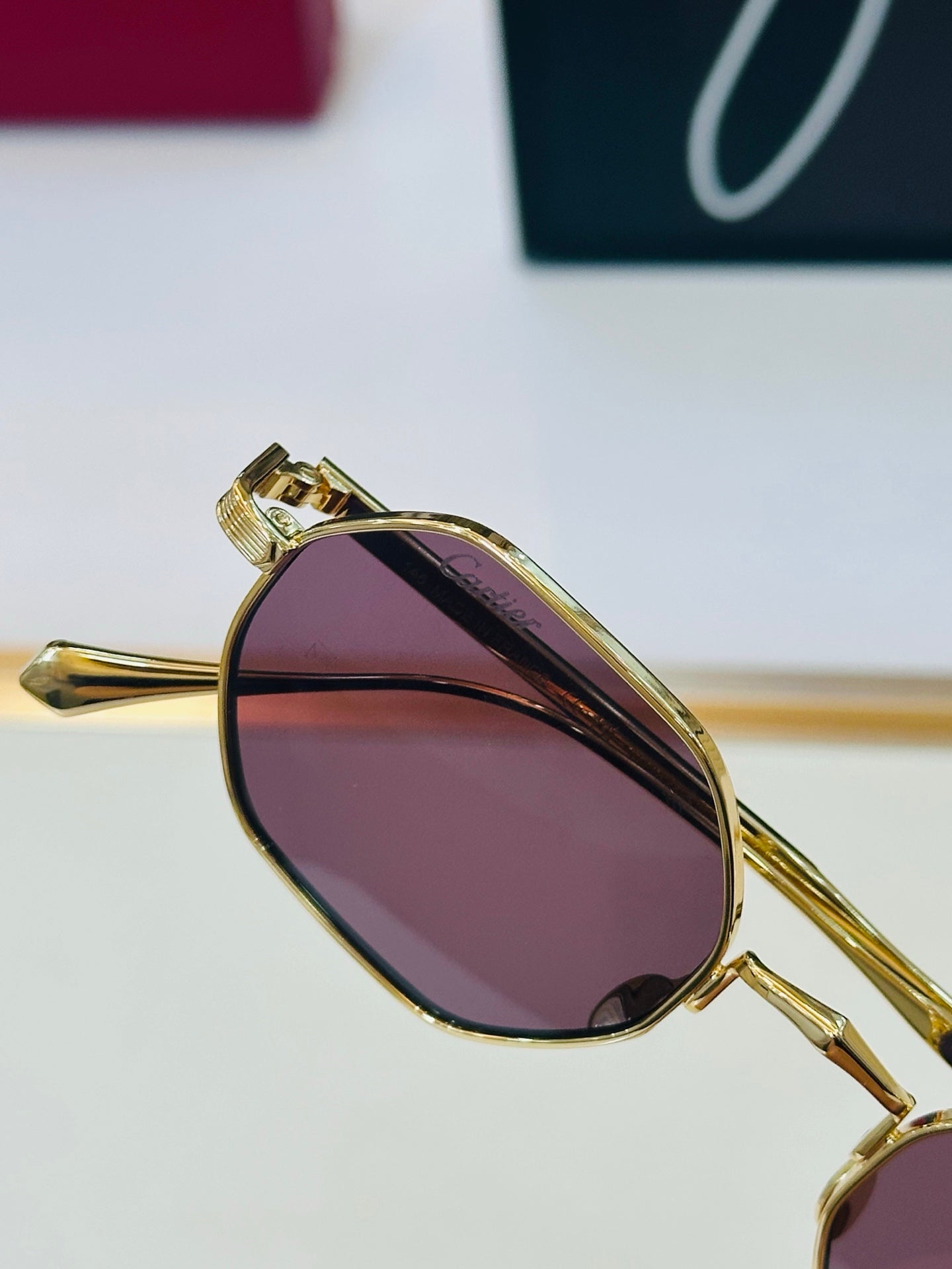 Cartier CT0627S Fashion Gold Lens Sunglasses for Men & Women - detail image 2