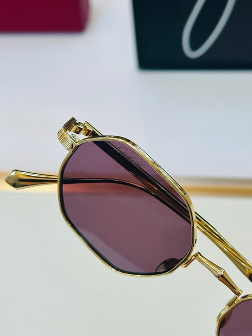 Cartier CT0627S Fashion Gold Lens Sunglasses for Men & Women - detail image 2