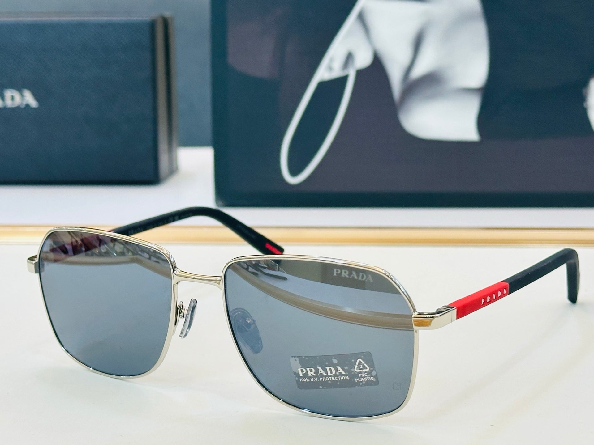 Prada Fashion Blue Lens Sunglasses for Men & Women - 415684 - detail image 6