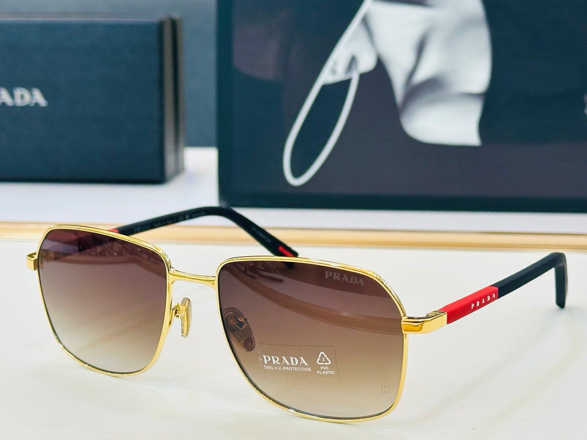 Prada Fashion Blue Lens Sunglasses for Men & Women - 415684 - detail image 4