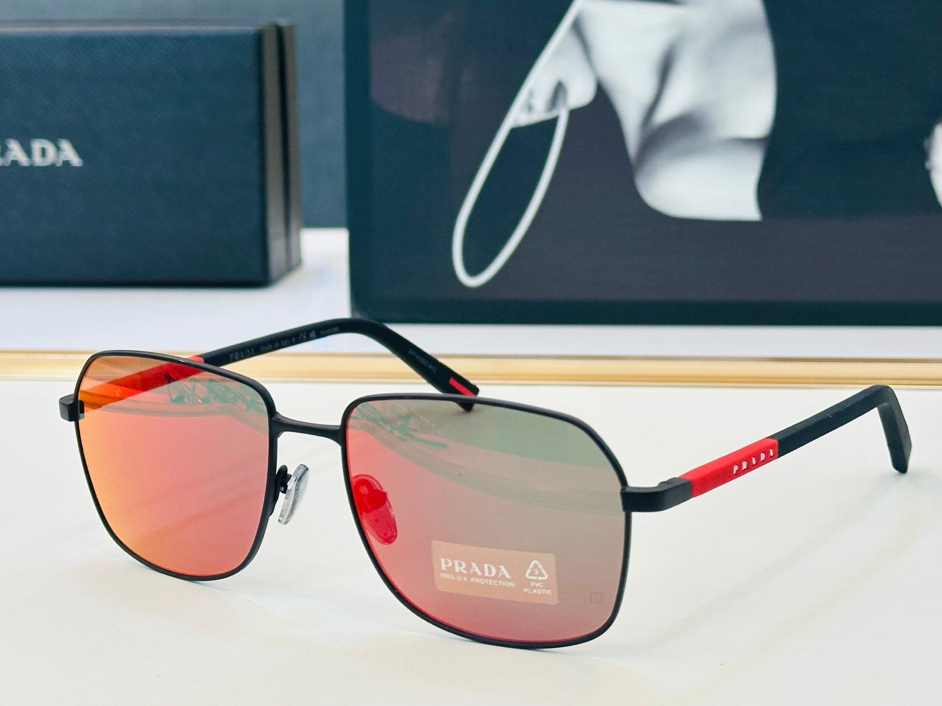 Prada Fashion Blue Lens Sunglasses for Men & Women - 415684 - detail image 3