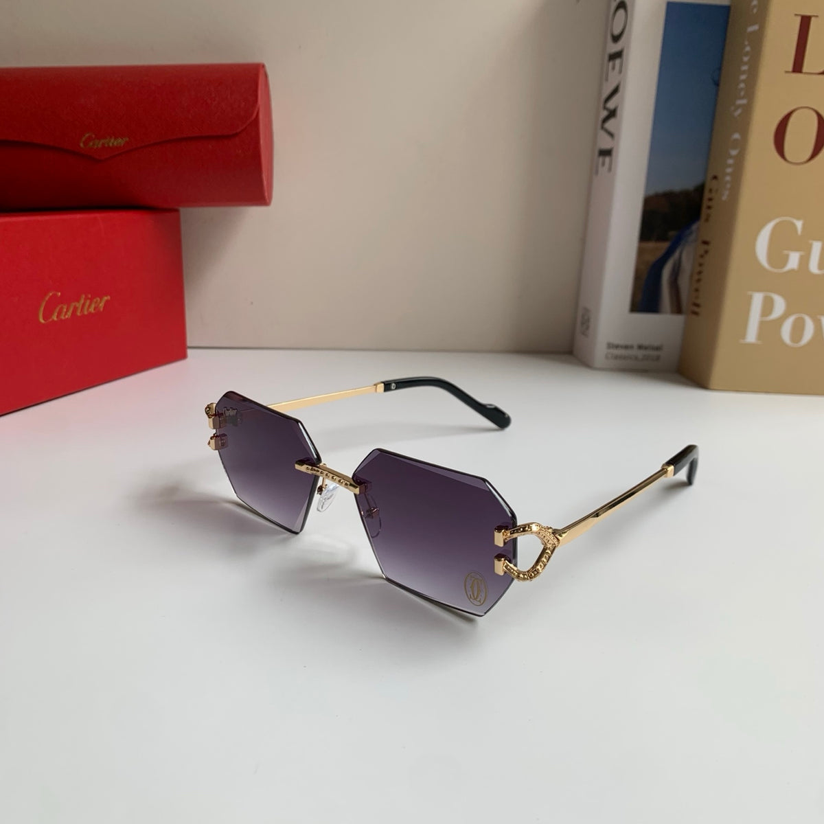 Cartier Square Silver Lens Sunglasses for Men & Women - 415983 - detail image 2