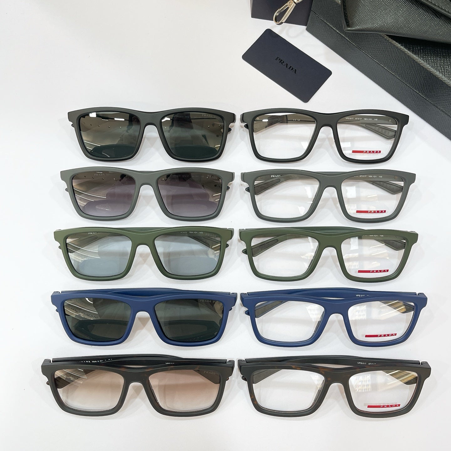 Prada VPS Fashion Black Lens Sunglasses for Men & Women - detail image 6
